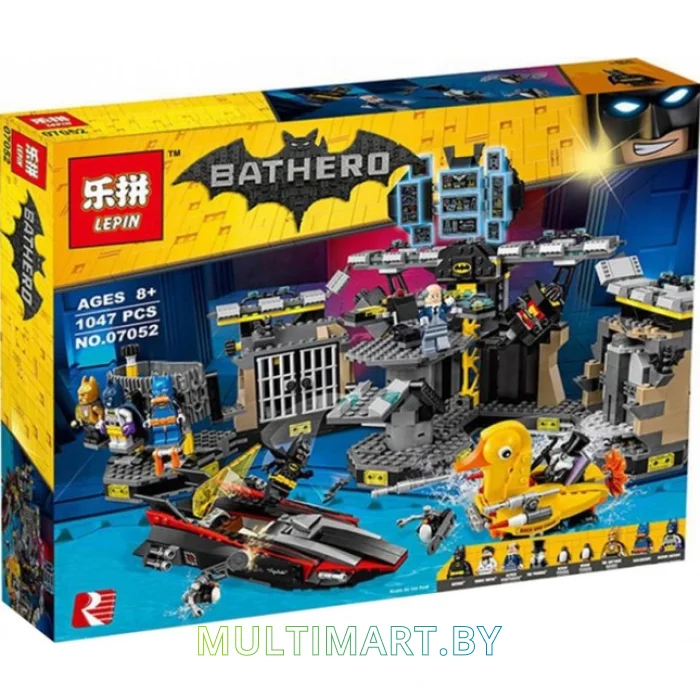 Конструктор Lepin 07052 Нападение на Бэтпещеру (1047 деталей)